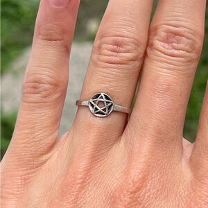 Pentagram 925 silver ring